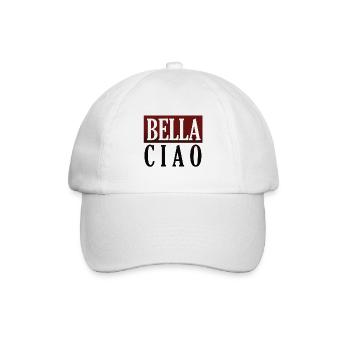 Bella Ciao Lied Casa de Spanien - Baseballkappe - Weiß/Weiß - Vorne
