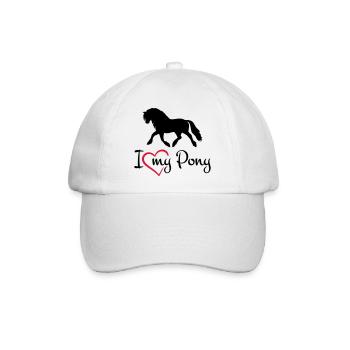 I love my pony, any colours - Baseballkappe - Weiß/Weiß - Vorne