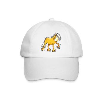 Hera der Haflinger - Baseballkappe - Weiß/Weiß - Vorne