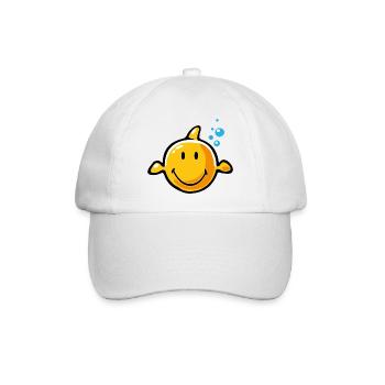Smiley Fish - Baseballkappe - Weiß/Weiß - Vorne