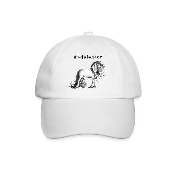 Knuffiger Andalusier - Baseballkappe - Weiß/Weiß - Vorne