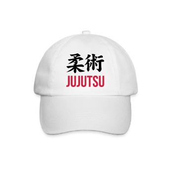 Jujutsu / Ju-jitsu / Jūjutsu / Kampfkünste / Kampf - Baseballkappe - Weiß/Weiß - Vorne