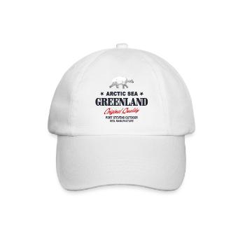 Greenland - Polar Bear - Grönland - Eisbär - Baseballkappe - Weiß/Weiß - Vorne