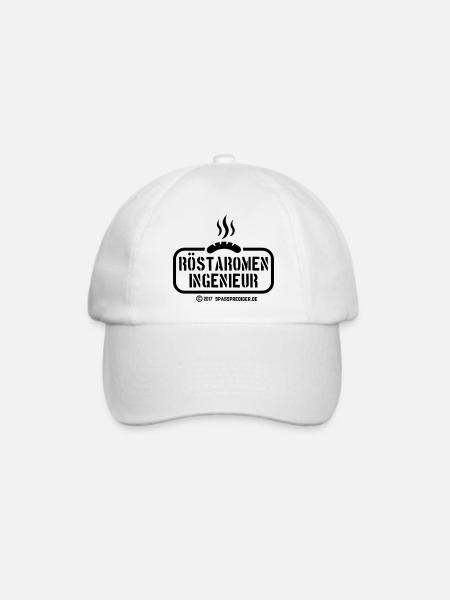 Grillsprüche-Design Röstaromeningenieur - Baseballkappe - Weiß/Weiß