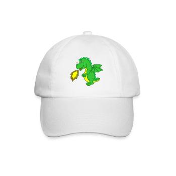 Drache - Baseballkappe - Weiß/Weiß - Vorne