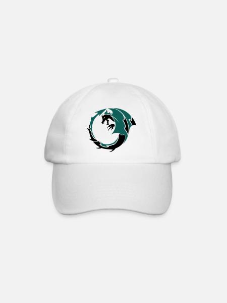 dragon_002 - Baseballkappe - Weiß/Weiß