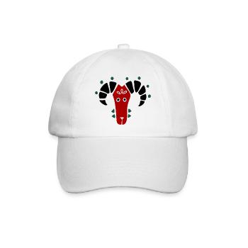 Rams Kopf - Baseballkappe - Weiß/Weiß - Vorne