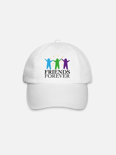 Freunde für immer - Baseballkappe - Weiß/Weiß