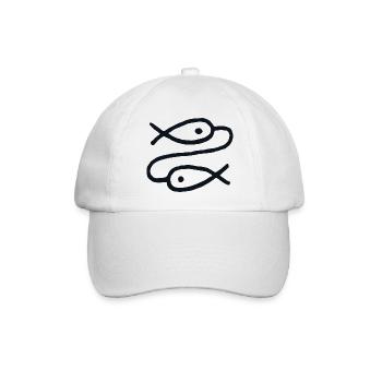 Sternzeichen No. 3 (Fische) - schwarz/black - Baseballkappe - Weiß/Weiß - Vorne