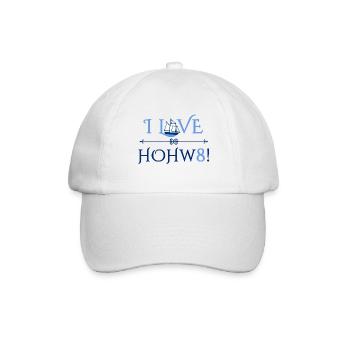 Ich liebe Hohwacht Ostsee Boot - Baseballkappe - Weiß/Weiß - Vorne