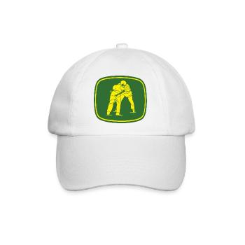 Schwinger Schwingsport Design im Traktor Design  - Baseballkappe - Weiß/Weiß - Vorne