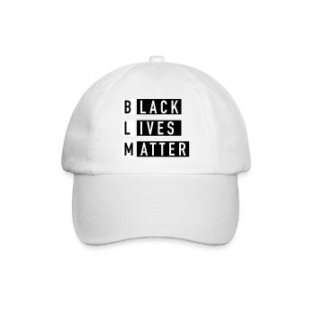 BLACK LIVES MATTER - Baseballkappe - Weiß/Weiß - Vorne