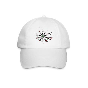 Darts Dartscheibe - Baseballkappe - Weiß/Weiß - Vorne