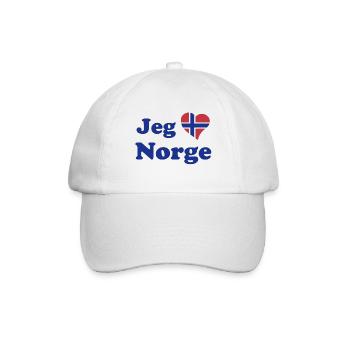Ich liebe Norwegen - ich liebe Norwegen - Baseballkappe - Weiß/Weiß - Vorne