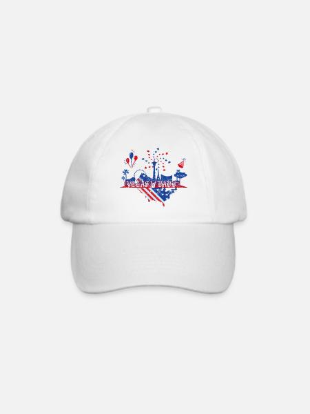 Las Vegas Baby - Baseballkappe - Weiß/Weiß