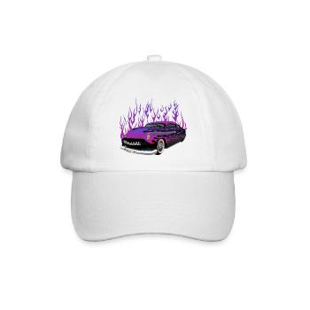Oldtimer vintage hot rod alte amerikanische Flamme - Baseballkappe - Weiß/Weiß - Vorne