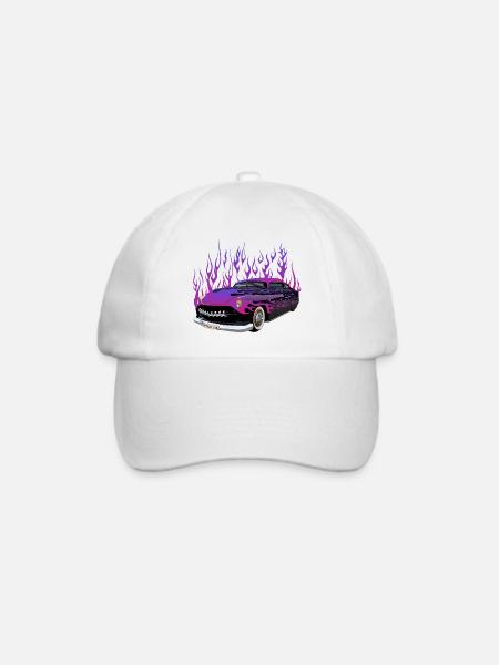 Oldtimer vintage hot rod alte amerikanische Flamme - Baseballkappe - Weiß/Weiß
