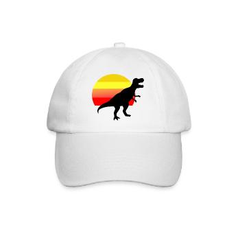 Dinosaurier Dino Kinder - Baseballkappe - Weiß/Weiß - Vorne