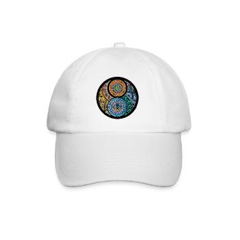 Yin Yang, Yin Yang Symbol, Yin Yang Design - Baseballkappe - Weiß/Weiß - Vorne
