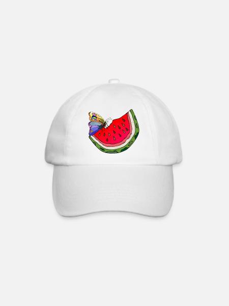 Wassermelone - Baseballkappe - Weiß/Weiß