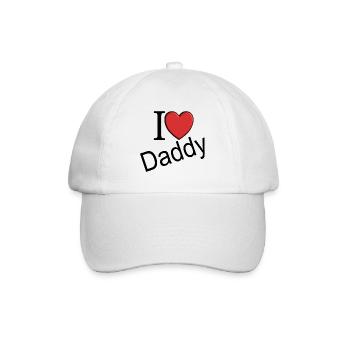 I love Daddy - Baseballkappe - Weiß/Weiß - Vorne