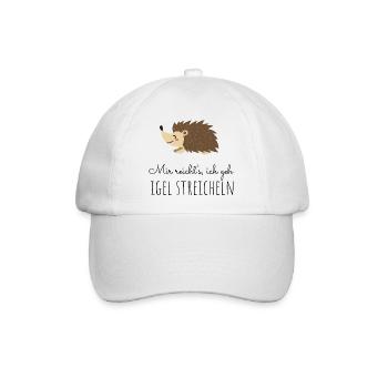 Igel streicheln - Baseballkappe - Weiß/Weiß - Vorne
