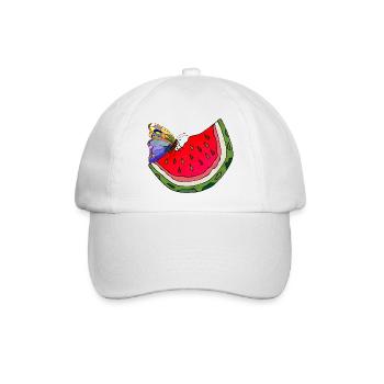 Wassermelone - Baseballkappe - Weiß/Weiß - Vorne