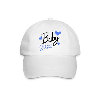 Baby 2022 - Neugeborenes 2022 - Baseballkappe - Weiß/Weiß - Vorne