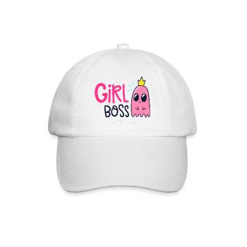 Girl Boss - Baseballkappe - Weiß/Weiß - Vorne