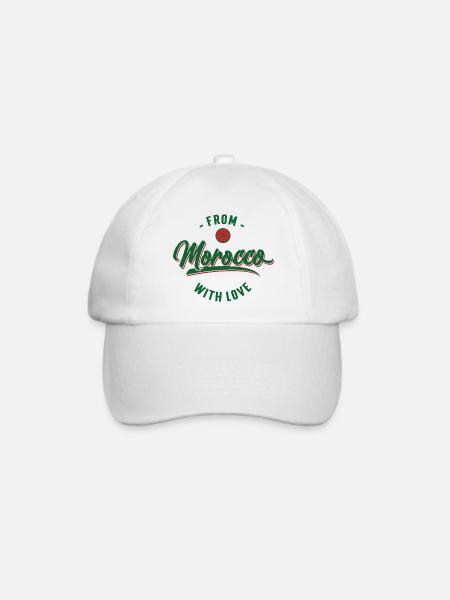 From Morocco with love - Baseballkappe - Weiß/Weiß