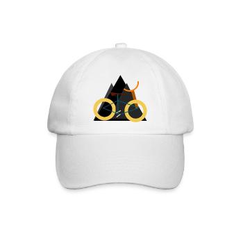 Retro Rad - Baseballkappe - Weiß/Weiß - Vorne