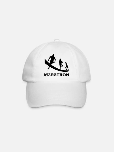 Running Joggen Marathon - Baseballkappe - Weiß/Weiß