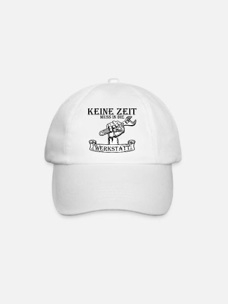 Keine Zeit muss in die Werkstatt - Baseballkappe - Weiß/Weiß