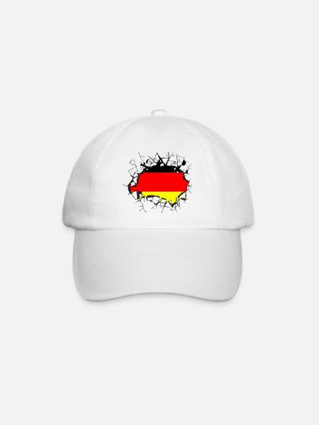 Deutschland Deutsch - Baseballkappe - Weiß/Weiß