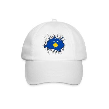 Kosovo - Baseballkappe - Weiß/Weiß - Vorne
