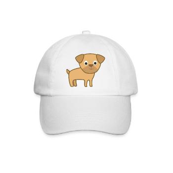 Süßer Hund - Baseballkappe - Weiß/Weiß - Vorne