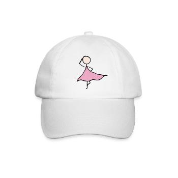tänzerin kleid - Baseballkappe - Weiß/Weiß - Vorne