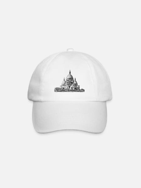 Sacré-Cœur de Montmartre - Baseballkappe - Weiß/Weiß