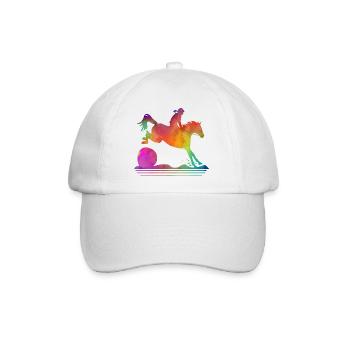 Geländereiten Aquarell Look - Baseballkappe - Weiß/Weiß - Vorne
