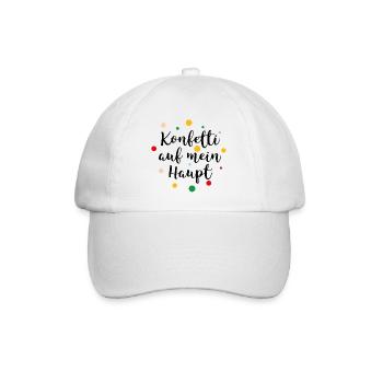 Konfetti auf mein Haupt - Baseballkappe - Weiß/Weiß - Vorne