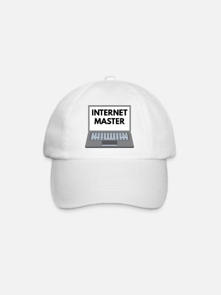 Internet - Baseballkappe - Weiß/Weiß
