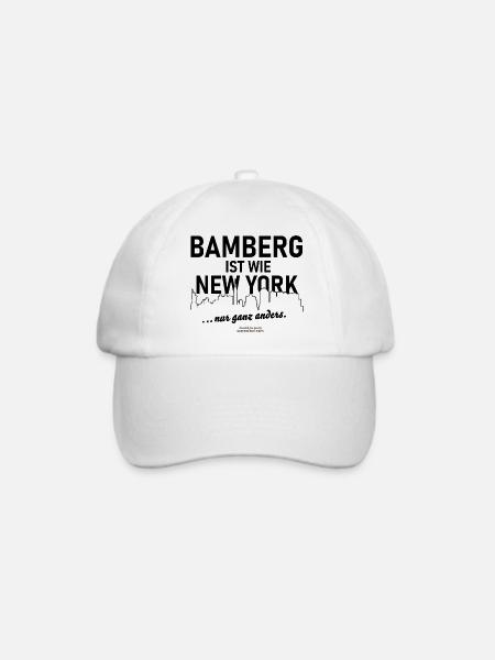 Bamberg T-Shirt Design mit witzigem Spruch - Baseballkappe - Weiß/Weiß