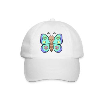 Schmetterling Schmetterlinge - Baseballkappe - Weiß/Weiß - Vorne