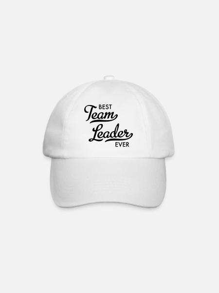best team leader - Baseballkappe - Weiß/Weiß