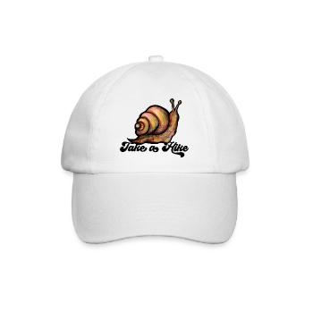 Machen Sie eine Wanderschnecke - Baseballkappe - Weiß/Weiß - Vorne
