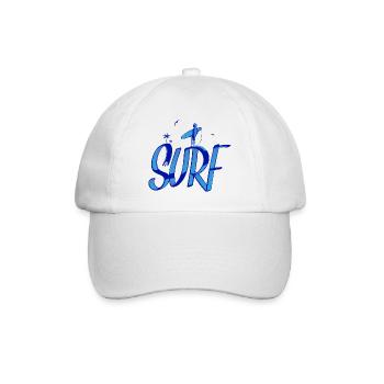 Surfen, Surfen, Surfen - Baseballkappe - Weiß/Weiß - Vorne