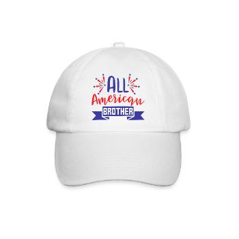 All american Brother - Baseballkappe - Weiß/Weiß - Vorne