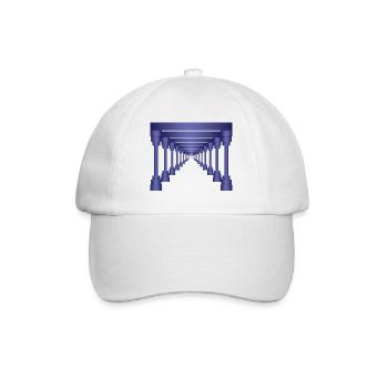 Antike 3D-Säulen - Baseballkappe - Weiß/Weiß - Vorne