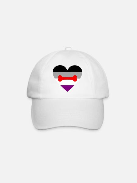 Asexual Puppy Play LGBTQ Pride - Baseballkappe - Weiß/Weiß
