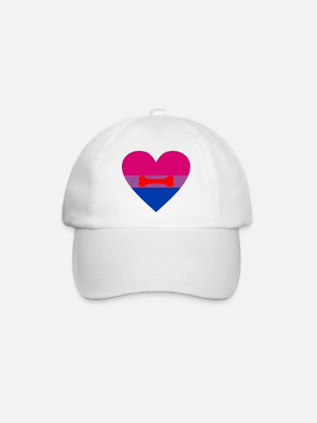Bisexual Puppy Play LGBTQ Pride - Baseballkappe - Weiß/Weiß